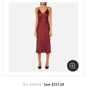 NWOT Helmut Lang Red Silk Dress